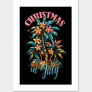 Tropical Tannenbaum | 'Christmas in July' Palm Tree Tee Posters and Art